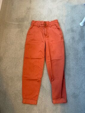 Banana Republic Barrel Pant Size 2 Burnt Orange Rust High Rise Pants